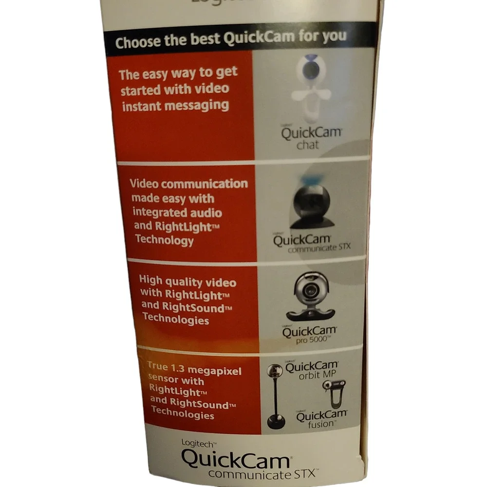 NOS New Factory Sealed Logitech QuickCam Communicate STX WebCam